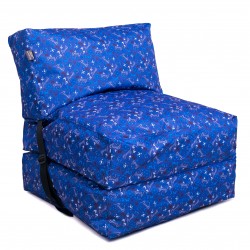 Безкаркасне крісло розкладачка Tia-Sport Принт, оксфорд, 2100х800 мм, синій, код: sm-0889-2