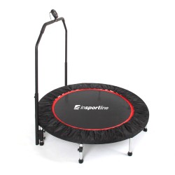 Батут для фітнесу з поручнем inSPORTline Profi Digital 122 см, чорний-червоний, код: 3732-IN