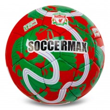 М"яч футбольний SoccerMax Liverpol №5 PU, червоний-зелений, код: FB-0047-815