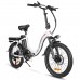Електровелосипед Samebike CY20 (350 Вт, 12 А*год, 36 В), колеса 20", з ручкою газу, білий, код: SMB-CY20-white