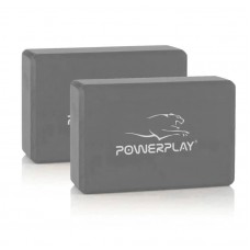 Блок для йоги PowerPlay Yoga Brick EVA сірий, 2шт, код: PP_4006_Grey_2in