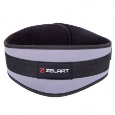 Пояс атлетичний посилений регульований Zelart M сірий, код: B-165459_M