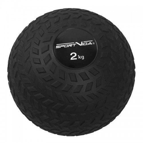 Слембол (медичний м"яч) для кросфіту SportVida Slam Ball 2 кг, чорний, код: SV-HK0344