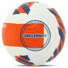 М"яч футбольний Soccermax Hybrid №5 PU, білий-помаранчевий, код: FB-4367_WOR