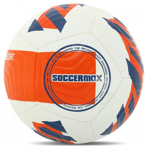 М"яч футбольний Soccermax Hybrid №5 PU, білий-помаранчевий, код: FB-4367_WOR