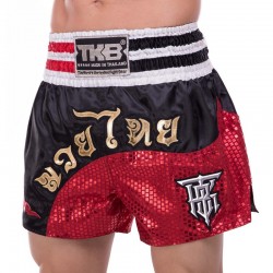 Шорти для тайського боксу та кікбоксингу Top King M, чорний-червоний, код: TKTBS-208_MBKR