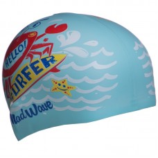 Шапочка для плавання дитяча MadWave Junior Surfer блакитний, код: M057912_N