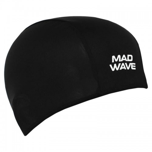 Шапочка для плавання текстильна для дорослих MadWave Poly II, чорний, код: M052103_BK Шапочка для плавання текстильна для дорослих MadWave Poly II, чорний, код: M052103_BK