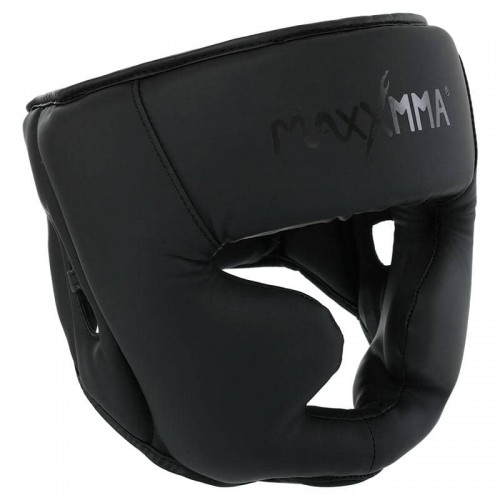 Шолом боксерський з повним захистом та підшоломником Maxxmma S-M, чорний, код: GBH03_SMBK