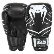 Рукавички боксерські Matsa Юніор 12 унції, чорний, код: MA-0033_12BK