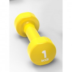 Гантель вінілова LivePro Studio Dumbbell 1x1 кг, жовтий, код: 2020301000026
