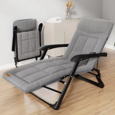 Розкладне крісло шезлонг садовий із подушкою WCG 1780х660х980 мм, код: FCB-S08-IF