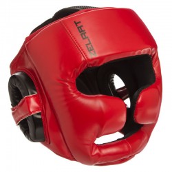 Шолом боксерський з повним захистом Zelart M, червоний, код: BO-1355_MR-S52