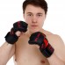 Рукавички для змішаних єдиноборств MMA L, чорний-червоний, код: BO-8355_LBKR
