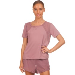 Комплект спортивний жіночий (футболка и шорти) V&X M (44-46), пурпурний, код: TX1173-DK1174_MV