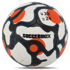 М"яч футбольний професійний Soccermax Hybrid №5 PU, білий-червоний, код: FB-5044-S52