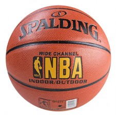 М”яч баскетбольний Spalding №6 PU NBA WideChannel, помаранчевий, код: SPL6PU/WH-WS