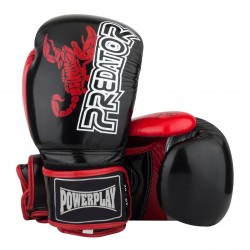 Боксерські рукавиці PowerPlay чорні карбон 10 унцій, код: PP_3007_10oz_Black