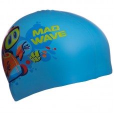 Шапочка для плавання дитяча MadWave Junior Mad Bot блакитний, код: M057915_N-S52