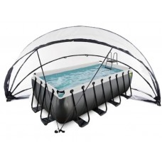 Басейн Exit із наземним куполом 400x200x122см "Чорна шкіра", код: 30.27.42.20 Н Басейн Exit із наземним куполом 400x200x122см "Чорна шкіра", код: 30.27.42.20 Н