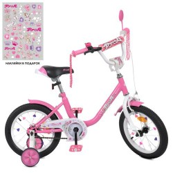 Велосипед дитячий Profi Kids Ballerina рожевий, d=14, код: Y1481-MP