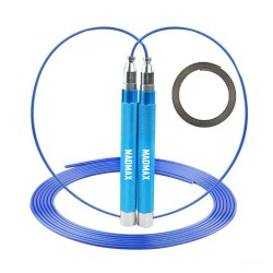 Скакалка швидкісна на підшипниках алюмінієва MadMax Speed Jump Rope Blue, код: MFA-286-BLU-U