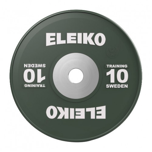 Диск олімпійський обгумований Eleiko IWF 10 кг, темно-зелений, код: 3001120-10-IA