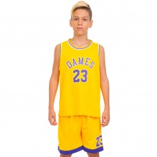 Форма баскетбольна підліткова PlayGame NB-Sport NBA Dames 23 2XL (16-18 років), 160-165см, жовтий-синій, код: CO-5351_2XLYBL-S52