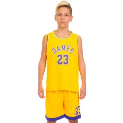 Форма баскетбольна підліткова PlayGame NB-Sport NBA Dames 23 2XL (16-18 років), 160-165см, жовтий-синій, код: CO-5351_2XLYBL-S52