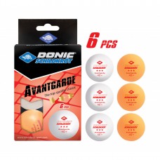 М"ячі для настільного тенісу 6шт Donic-Schildkrot 3-Star Avantgarde, код: 4000885085334