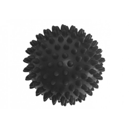 Масажний м"ячик EasyFit PVC жорсткий 9 см, чорний, код: EF-1064-B-EF