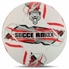 М"яч футбольний професійний Soccermax №5 PU, білий-червоний, код: FB-4165_WR