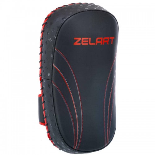 Пади для тайського боксу Тай-педи Zelart 200x90x350 мм, 2 шт, чорний-червоний, код: BO-3877_BK