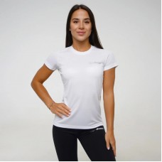 Футболка жіноча спортивна GymBeam Clothing TRN White XXL, білий + срібний логотип, код: 219236-GB