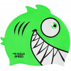 Шапка для плавання дитячий Aqua Speed Zoo Pirana піранья, салатовий, код: 5908217696991