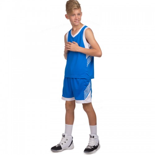 Форма баскетбольна дитяча PlayGame Lingo 2XS (ріст 140), синій-білий, код: LD-8017T_2XSBLW-S52