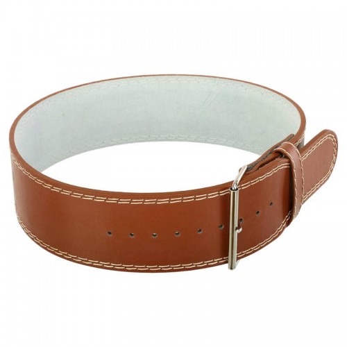 Пояс для пауерліфтингу з карабіном шкіряний Mdbuddy Weightlifting Belt S, коричневий, код: TA-3088_SBR