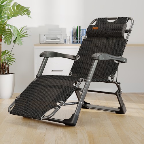 Розкладне крісло шезлонг садовий із подушкою WCG 1780х660х980 мм, код: FCB-S07-IF