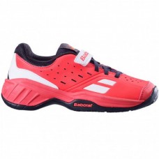 Кросівки для тенісу дитячі Babolat Pulsion all court kid fluo strike/black, розмір 27, червоний-чорний, код: 3324921688350