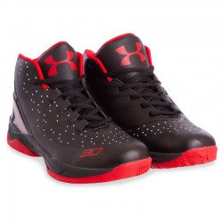 Кросівки для баскетболу Under Armour розмір 45 (28,5см), чорний-червоний, код: F1705-4_45BKR