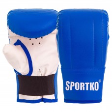 Рукавиці для боксу снарядні SportKo L синій, код: S-PD-3_LBL