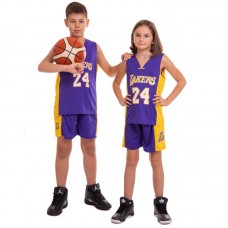 Форма баскетбольна підліткова PlayGame NBA Lakers 24 2XL (16-18 років), 160-165см, фіолетовий-жовтий, код: CO-0038_2XLVY-S52