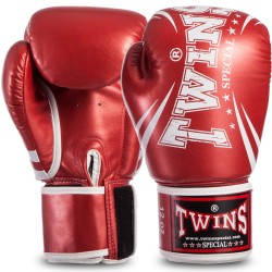 Рукавички боксерські Twins 14 унцій, червоний металік, код: FBGVSD3-TW6_14R