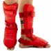 Захист гомілки та стопи для єдиноборств Araza, розмір M, червоний, код: BO-1252_MR