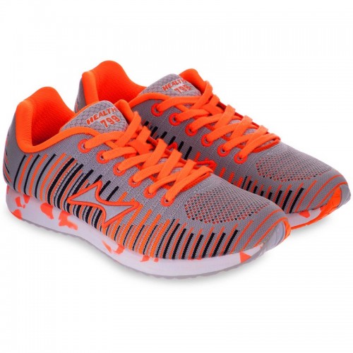 Кросівки для спортзалу Health Aims, розмір 42 (26см), сірий-помаранчевий, код: 799-1_42GROR