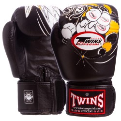 Рукавички боксерські Twins 12 унцій, чорний, код: FBGVL3-15_12BK