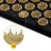 Килимок акупунктурний з подушкою 4Fizjo Eco Mat XL Аплікатор Кузнєцова чорний-золотий, код: P-5907739313591