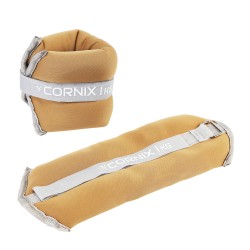 Обважнювачі-манжети для ніг та рук Cornix 2x1 кг, хакі-сірий, код: XR-0356