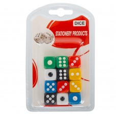 Кості гральні кубики для настільних ігор PlayGame Dice 12 шт, різнокольоровий, код: 1412-1-S52