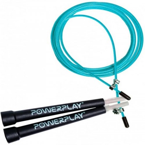 Скакалка швидкісна PowerPlay бірюзова, код: PP_4202_Cyan Скакалка швидкісна PowerPlay бірюзова, код: PP_4202_Cyan